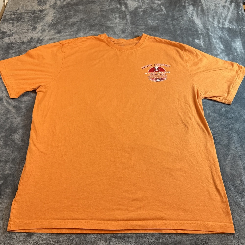 Kenny Chesney Sun Goes Down 2024 Tour T-Shirt Orange Tampa FL Opening Night 2XL